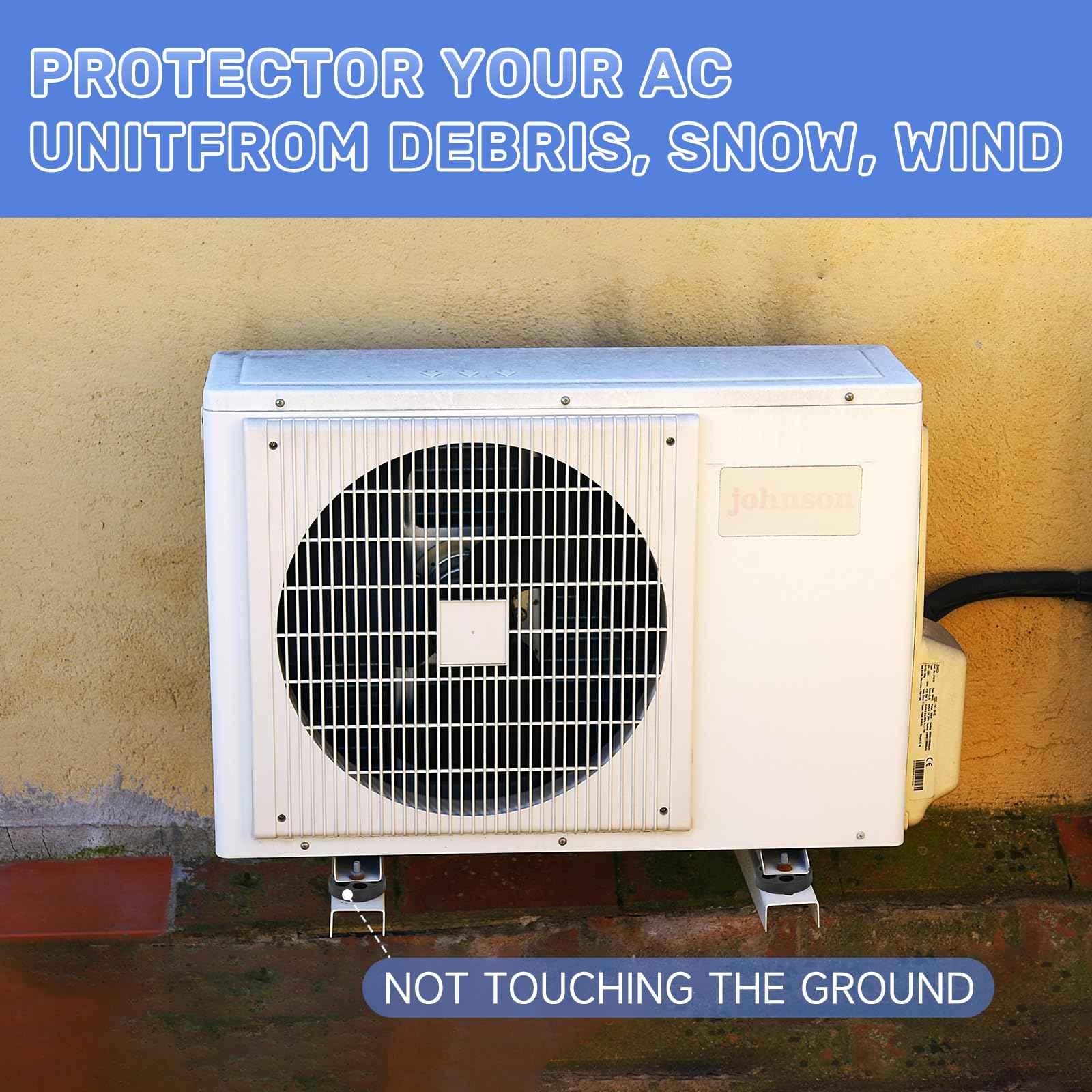 Mini Split Air Conditioner Wall Mounting Bracket, Heavy Duty Foldable Support Bracket for Outside AC Unit / Heat Pump Unit 7000-15000 BTU