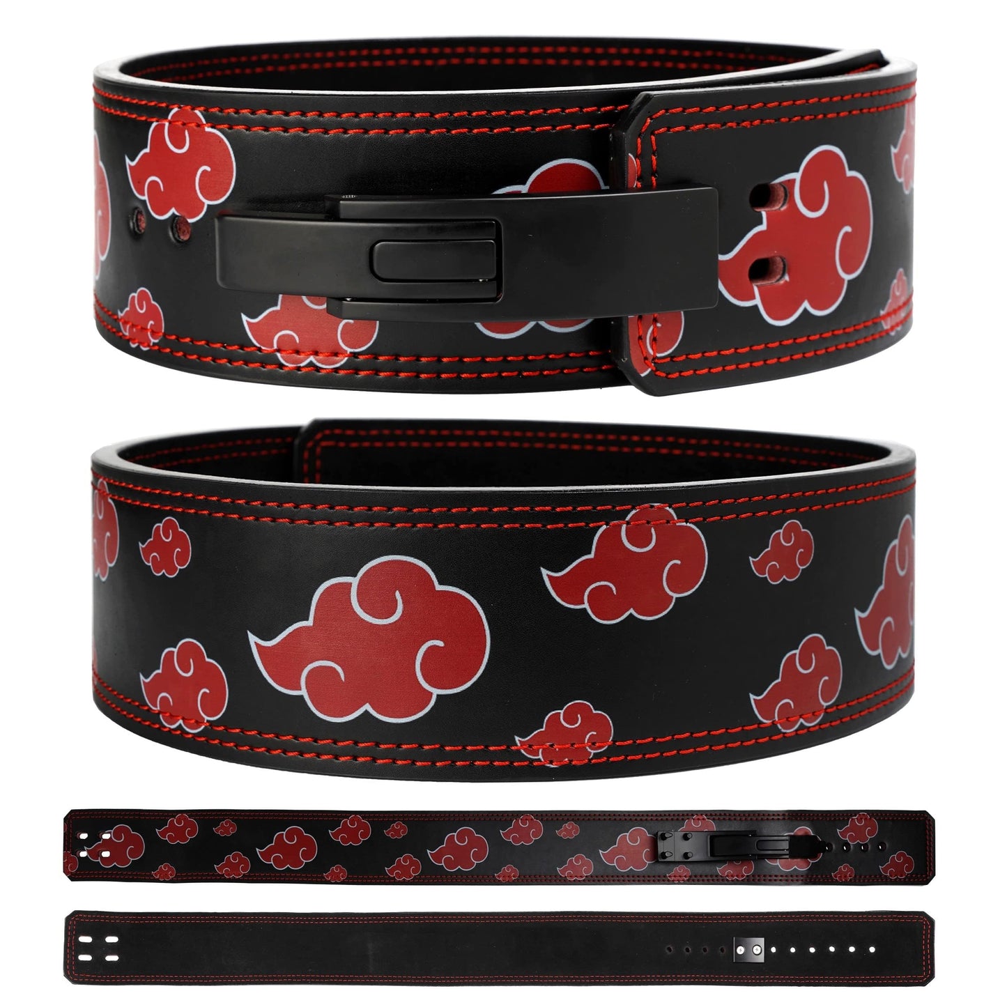 Akatsuki Weight Lifting Lever Belt | 10mm Premium Leather Weightlifting Belt for Powerlifting, Bodybuilding, Deadlift, Squats, Exercise Workout | Heavy Duty Best for Men & Women (Medium)