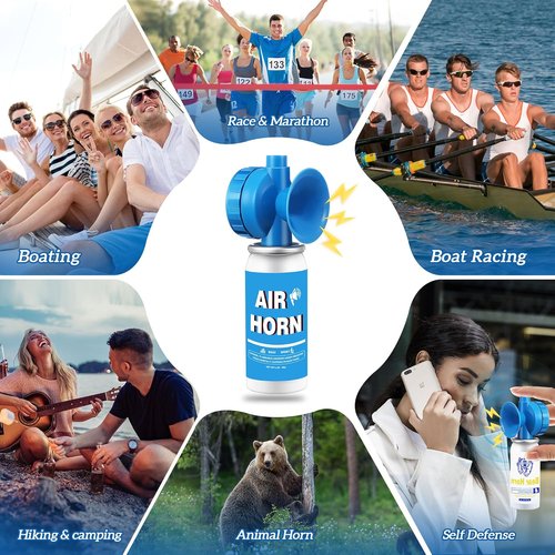 Boat Air Horn by [Brand Name] - 130DB Loud Mini Safety Horn for Self Defense | 2 Pack