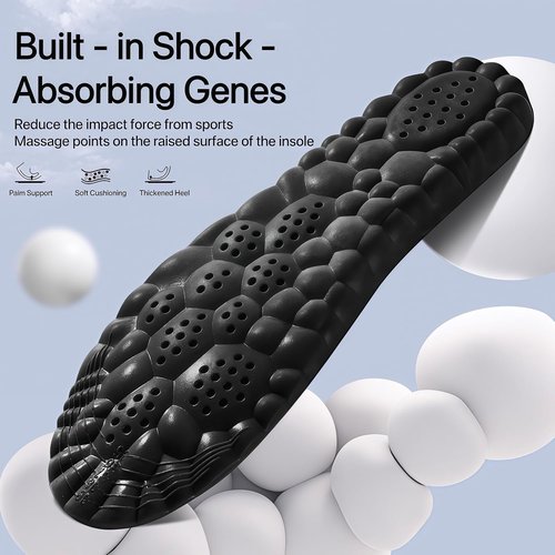Cloud Soles | 4D Insoles for Men & Women - Anti-Fatigue, Shock Absorption, Foot Pain Relief | Black, XL
