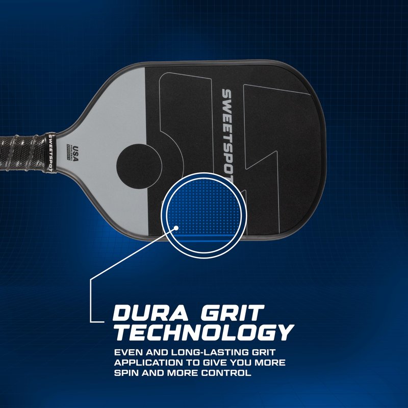 SweetSpot Strike Game Carbon Fiber Pickleball Paddle | USAPA Approved | Lightweight Pickle Ball Racket | Black and Mint