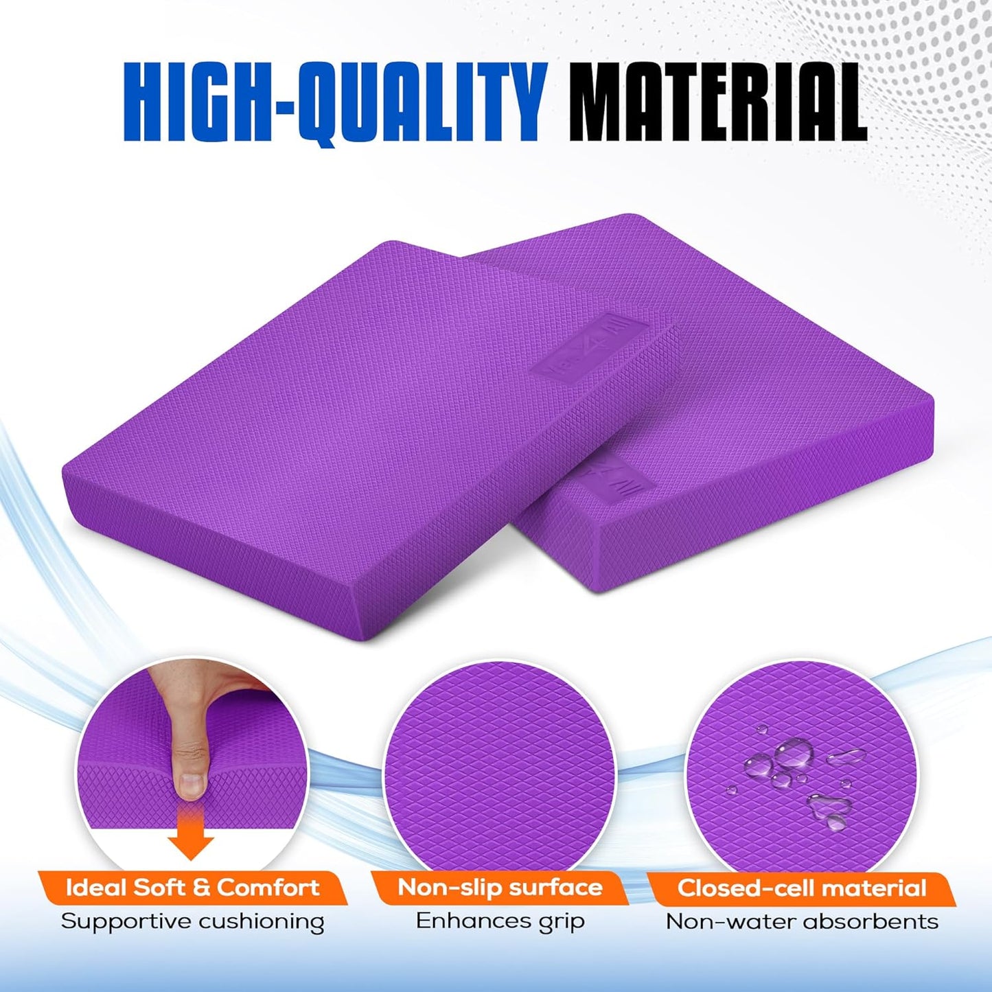 Yes4All Balance Pad - Nonslip TPE Foam for Fitness, Yoga & Stability Training | Available in L, XL, XXL