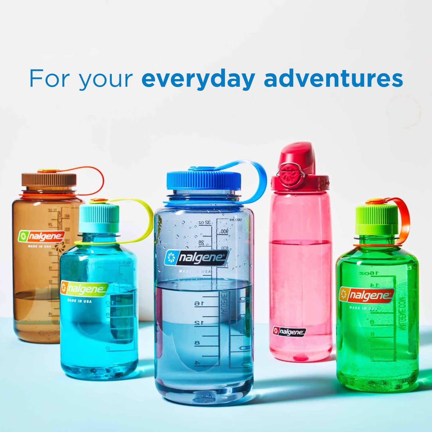 Nalgene Sustain Tritan BPA-Free Water Bottle Made with Material Derived from 50% Plastic Waste (using ISCC certified mass balance), 32 OZ, Narrow Mouth, Cosmo (Pack of 6)