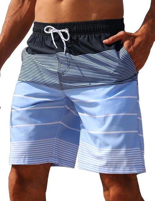 ELETOP Men's Swim Trunks - Quick Dry Bathing Suit with Mesh Lining | Comfortable Beach Shorts