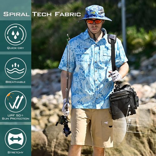 KastKing Rekon Men's Fishing Cargo Shorts - Quick Dry Casual Hiking & Tactical Travel Wear