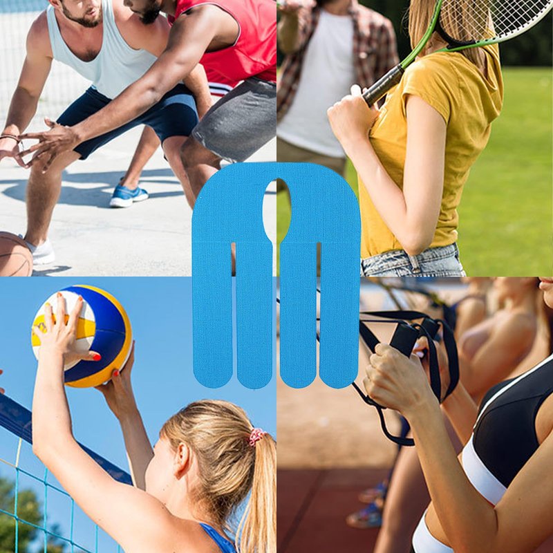 12 PCS Kinesiology Tape for Wrist, Waterproof Breathable Precut Kinesiology Tapes, Hand Muscle Joint Support Bowling Wrist Tape, Elastic Athletic Tapes for Sports Muscle Strain Relief
