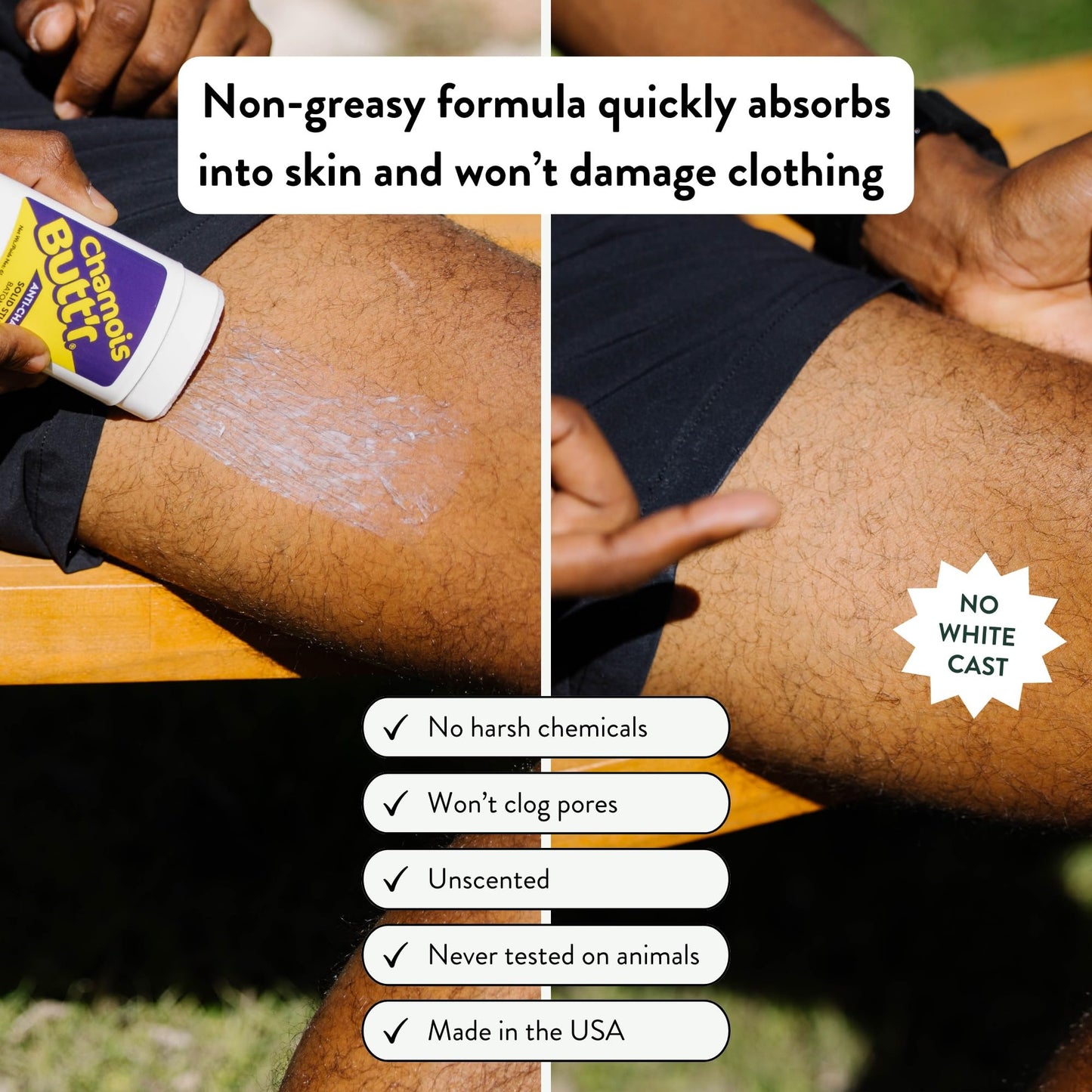 Chamois Butt'r Solid Anti-Chafe Stick, 2.25 Ounce, Clear (GS2.5)