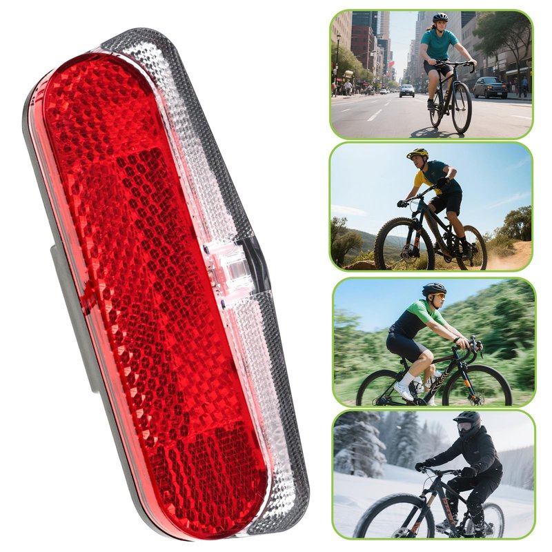 Varstrom Ebike Rear Tail Light,6V-60V LED Warning Light High Brightness Tail Brake Light with Waterproof SM Connector&38.3" Cable Length Electric Bike Accessories for BAFANG Mid Motor and hub Motor