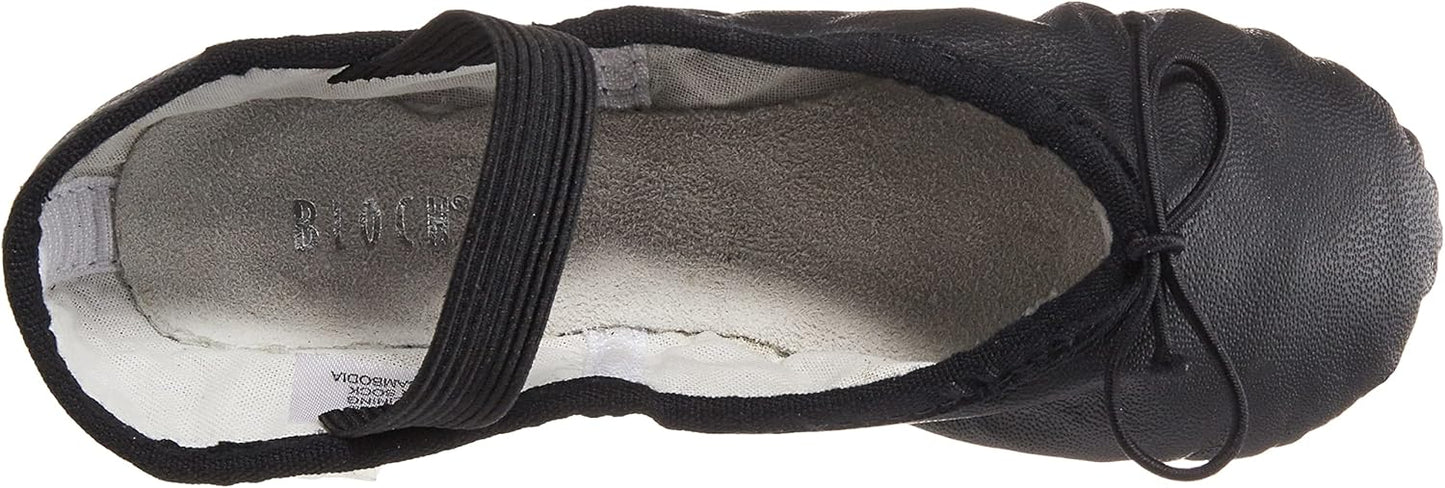 Bloch Girls Dansoft Full Sole Leather Ballet Slippers - Comfortable Dance Shoes for Young Dancers