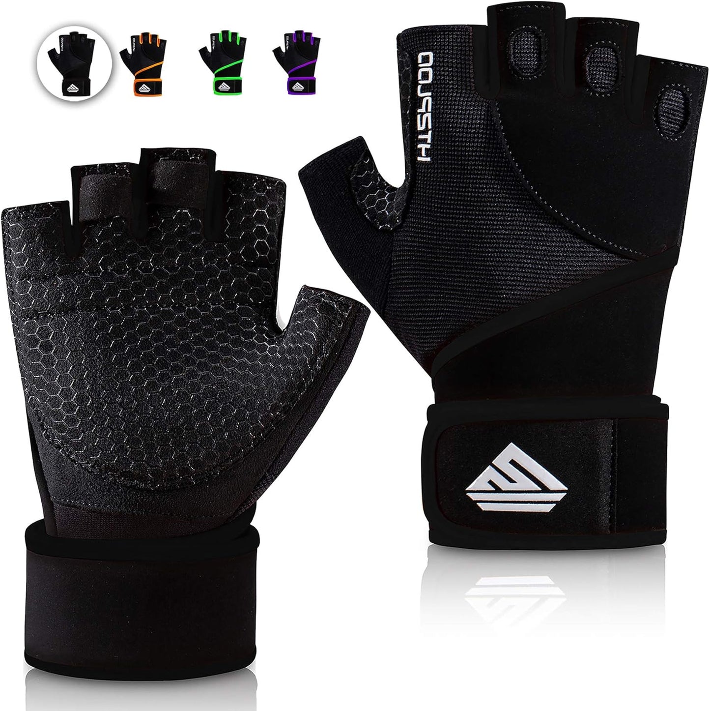 Skiennix Workout Gloves - Weight Lifting Gloves with Full Palm Pad & Strong Wrist Support | Unisex Fitness Gear