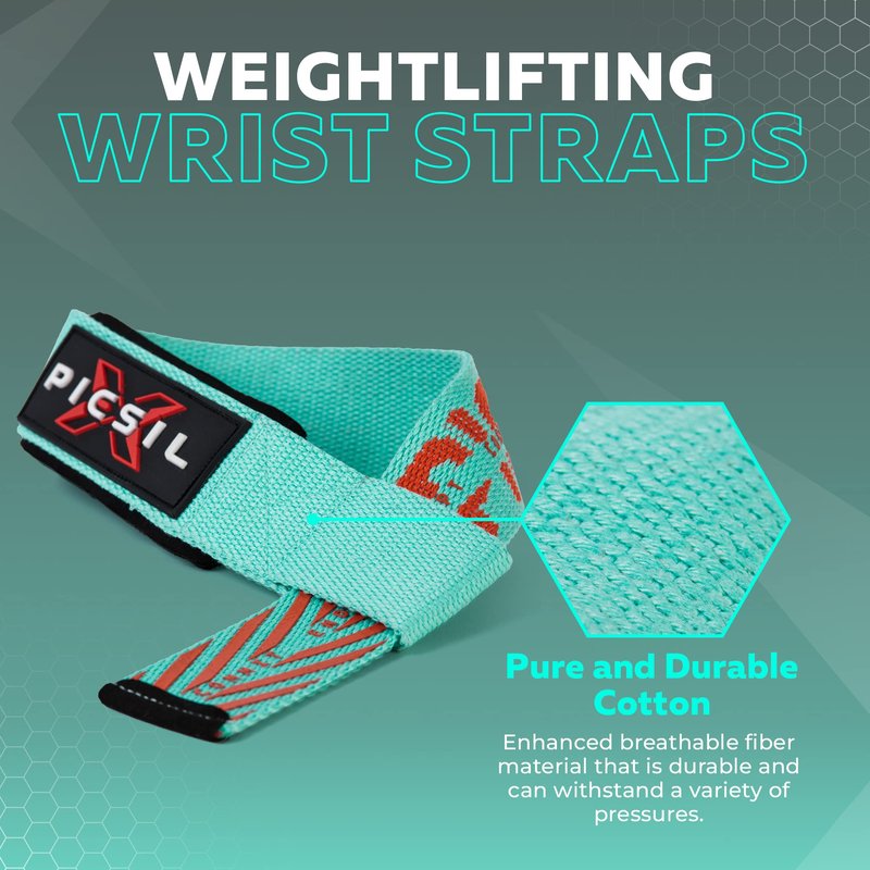 PICSIL - Weight Lifting Straps | Padded Wrist Support & Grips for Powerlifting | Ideal for Gym, Cross Training & Fitness with Hooks | Enhances Grip & Stability | Versatile for Deadlifts | Black
