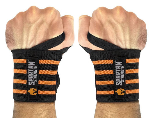 Sparthos Wrist Wraps 21 inches(!) Long - for Gym, Powerlifting, Weightlifting, Bodybuilding - Heavy Duty - for Men & Women - Improves Hand Strength & Supports Wrists