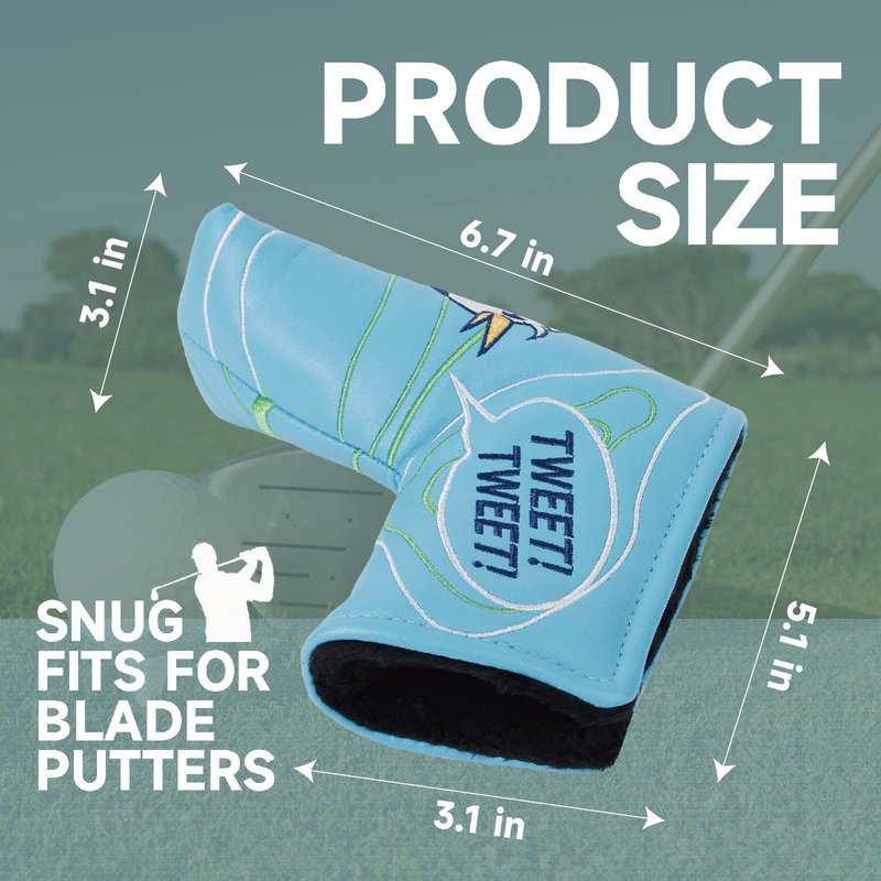Studio Crafted Tweet Tweet Birdie Golf Blade Putter Head Covers Strong Magnetic Protective Putter Covers for Scotty Cameron Taylormade Odyssey Premium Golf Putter Headcover