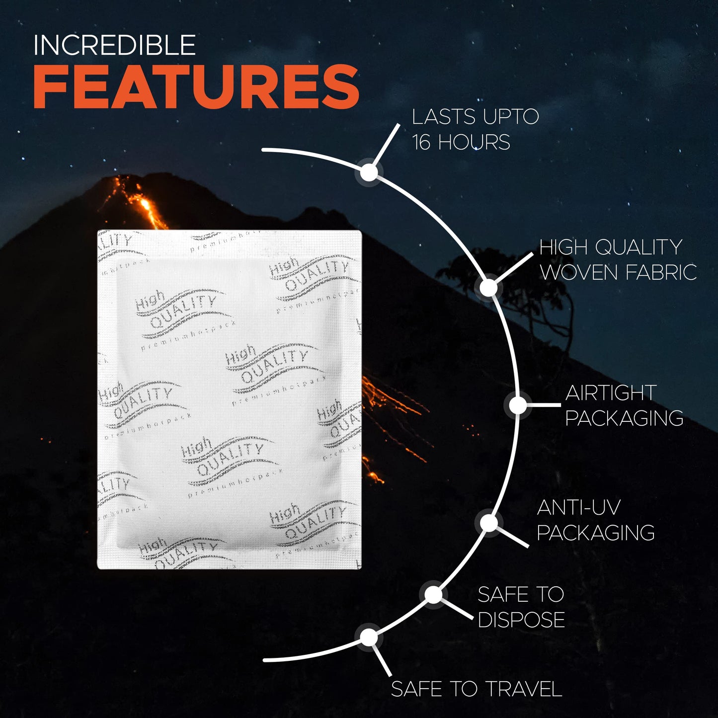 Hand Warmers Disposable - X-Large Economic Bulk Pack of 40 - Air Activated, Lasts 16 Hours for Use in Camping, Hiking, Fishing, Hunting, Tailgating, and All Cold Weather Condition