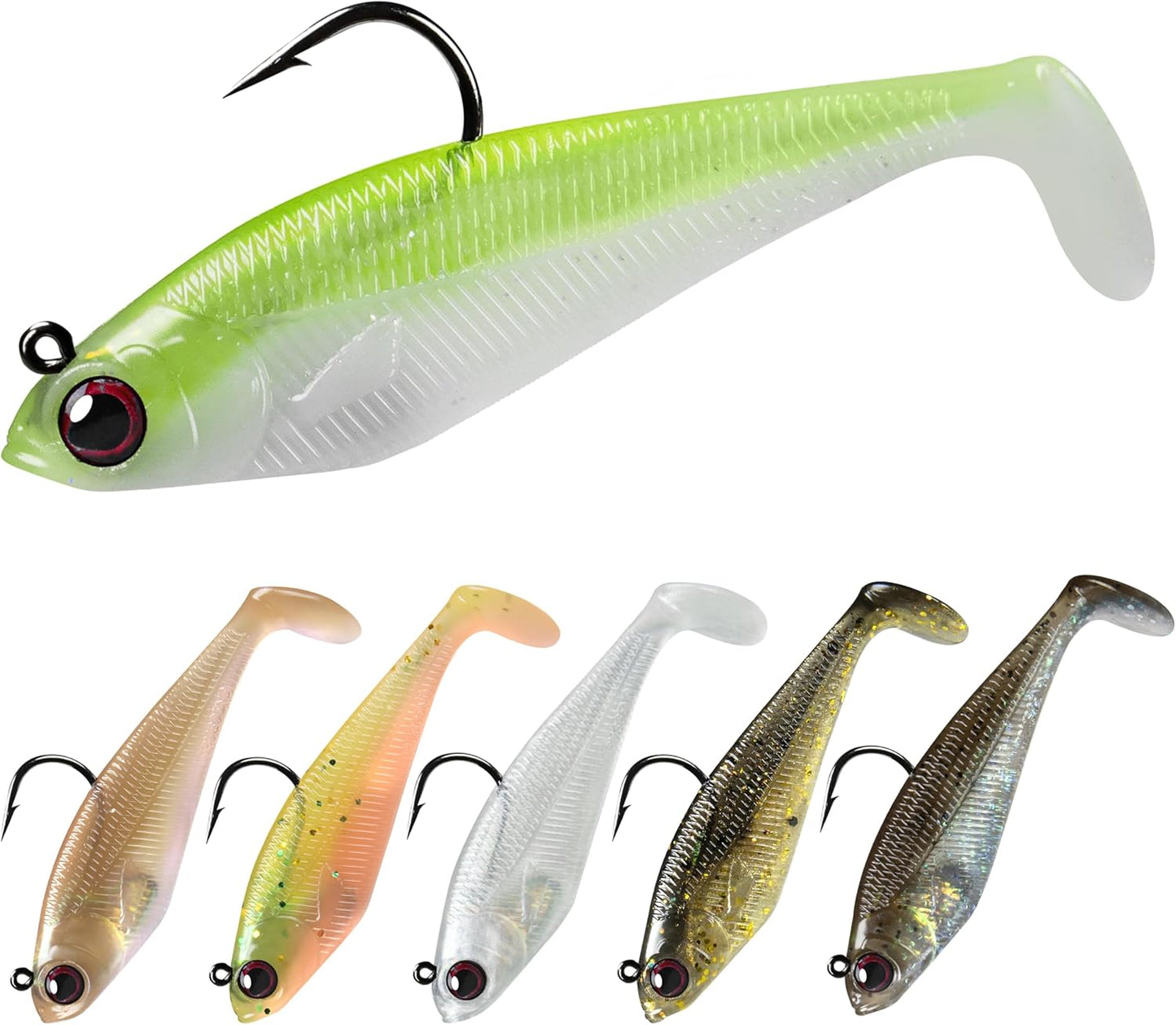 Skiennix Fishing Lures - Pre-Rigged Swim Baits for Bass, Crappie, Trout & Walleye | Perfect Fishing Gifts