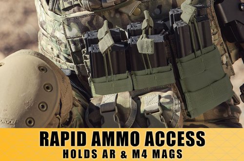 Condor Elite MA44-001 Triple Stacker M4 Mag Pouch Olive DRAB