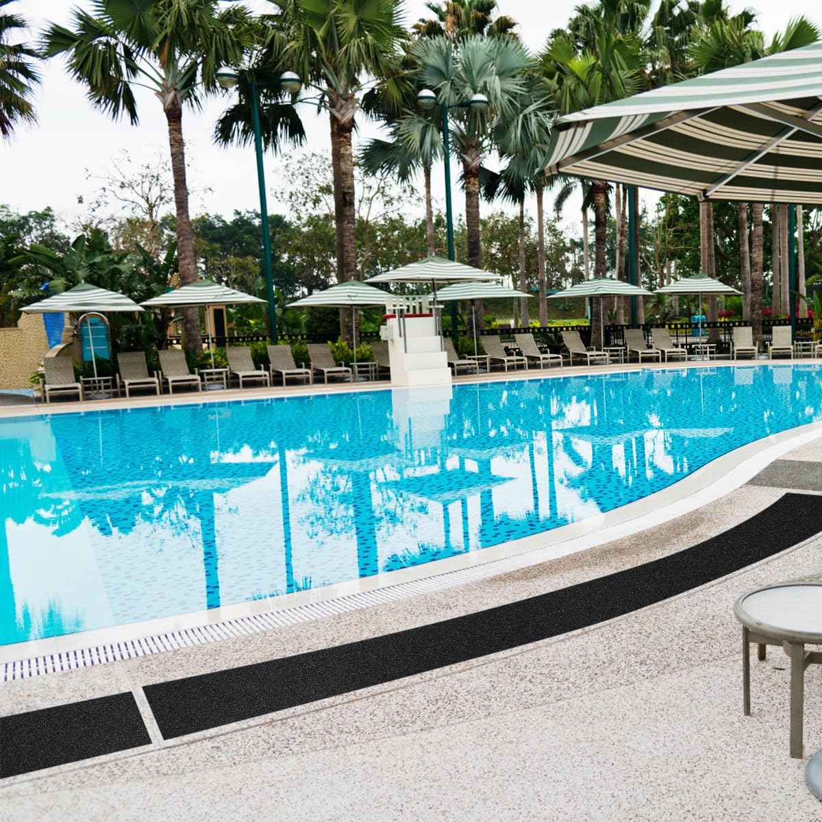 SinoPack Anti Slip Tape Black Yellow 6Inch x 30FT Non Skid Tape, Best Grip Non Slip Strips Tape High Traction Friction Abrasive Adhesive for Stairs Step Indoor Outdoor