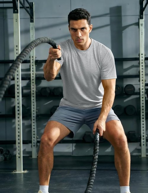 MAGCOMSEN Men's Athletic Workout Shirts - UPF 50+ Sun Protection & Cooling Dry Fit Tops | Perfect for Running & Gym
