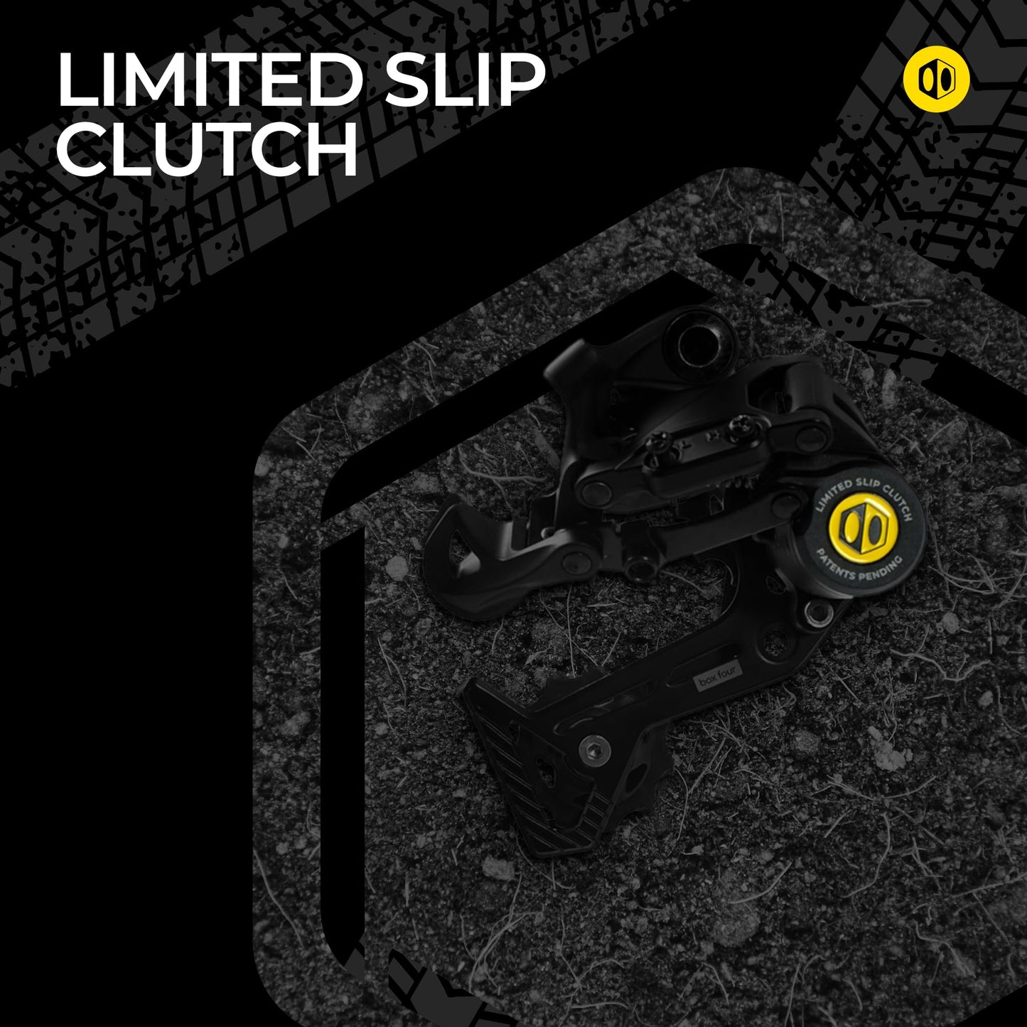 Box Four 8 Speed X-Wide Rear Derailleur Bicycles MTB Hanger Non-Direct Mount for Mountain Bike, Cycling Finished Matte Onyx Sealed Bearing Pulleys | Black