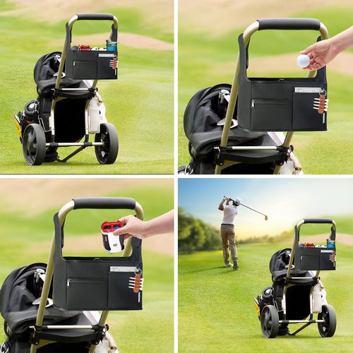 Golf Bag, Push Cart Golf Organizer, Golf Storage Bag, Multifunctional Cart Bag Suitable for Various Cart Storage Bags with Handles