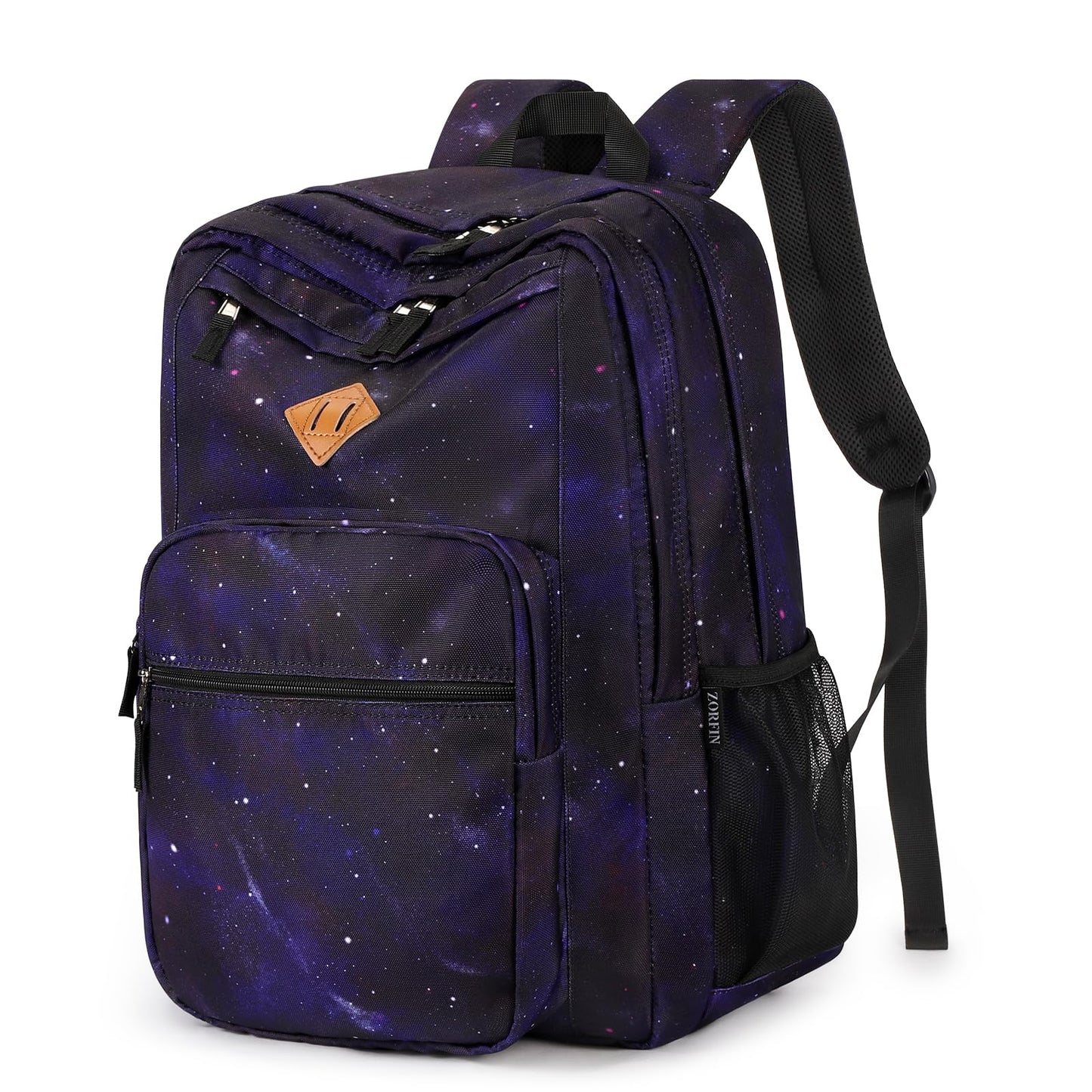 ZORFIN 26L Backpack for College, and Travel: Water Resistant Bookbag - Night Sky