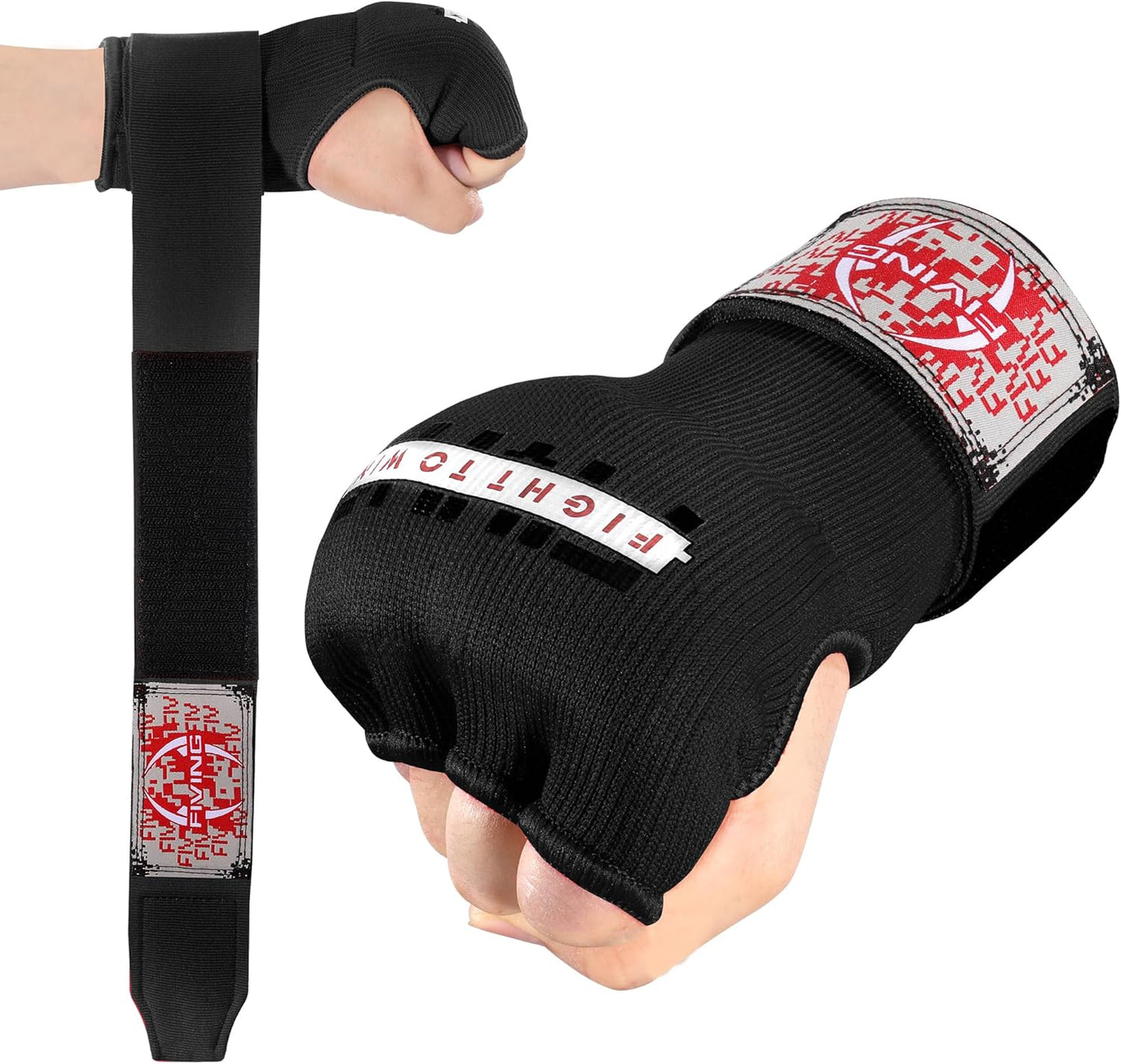 Skiennix Gel Padded Inner Gloves - Quick Elastic Hand Wraps for Boxing & MMA | Unisex Knuckle Wrist Protection