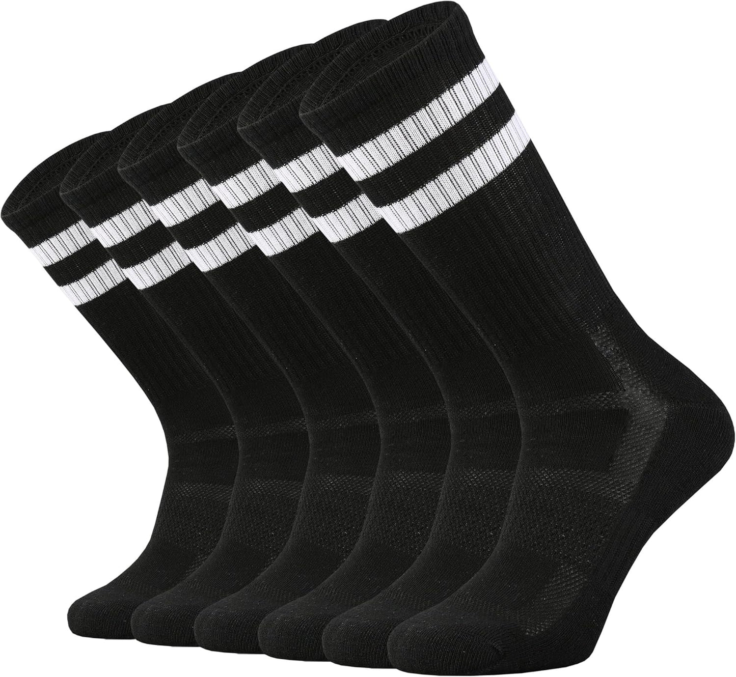 SOX TOWN Cushioned Crew Athletic Socks - Moisture-Wicking & Breathable for Men & Women
