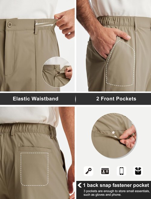 Libin Men's Golf Shorts - Classic Fit, Quick Dry & Lightweight for All-Day Comfort | Summer Casual Wear