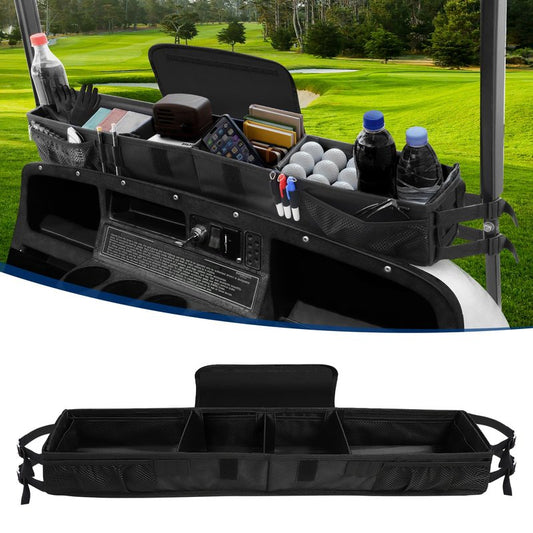 iLSKW Golf Cart Front Inner Basket Organizer Fit Ezgo TXT, Club Car DS/Precedent, Yamaha, Golf Cart Storage Tray with Over 13L Capacity, Indivdual Room, Easy to Install Remove Clean