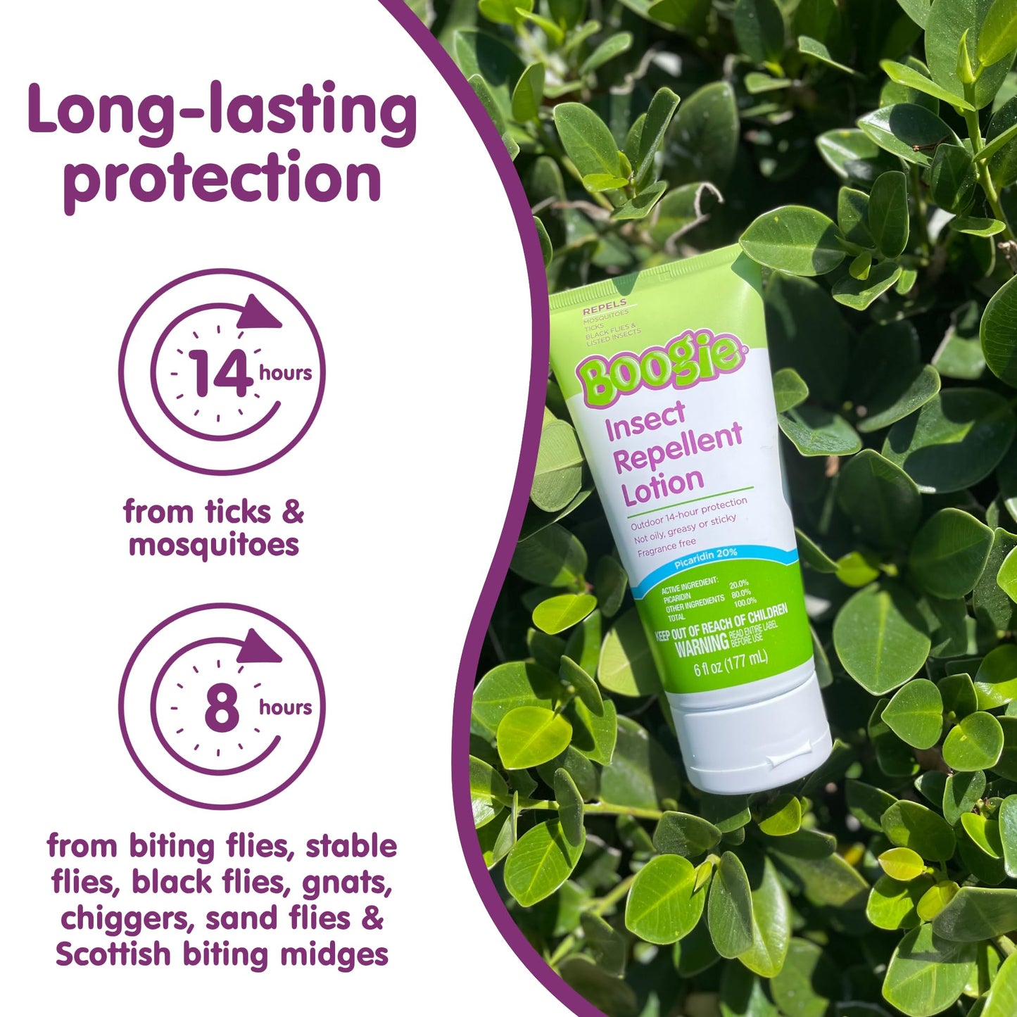 Boogie Wipes - Insect Repellent Lotion, Mosquitoes, Ticks & Flies - 6 fl oz