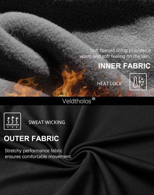5 Pack Thermal Compression Pants for Men Fleece Lined Cold Weather Sports Tights Winter Gear Athletic Baselayer Leggings A M
