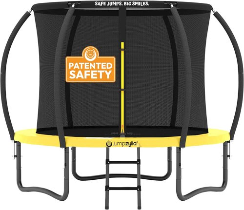 Jumpzylla Trampoline - Outdoor Recreational Trampoline with Enclosure & Ladder | 8FT to 16FT, ASTM Approved