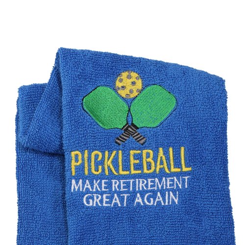 LEVLO Pickleball Sports Lovers Gift Pickleball Make Retirement Great Again Towels for Pickleball Lovers Gifts (Pickleball Make Retirement Great Again)