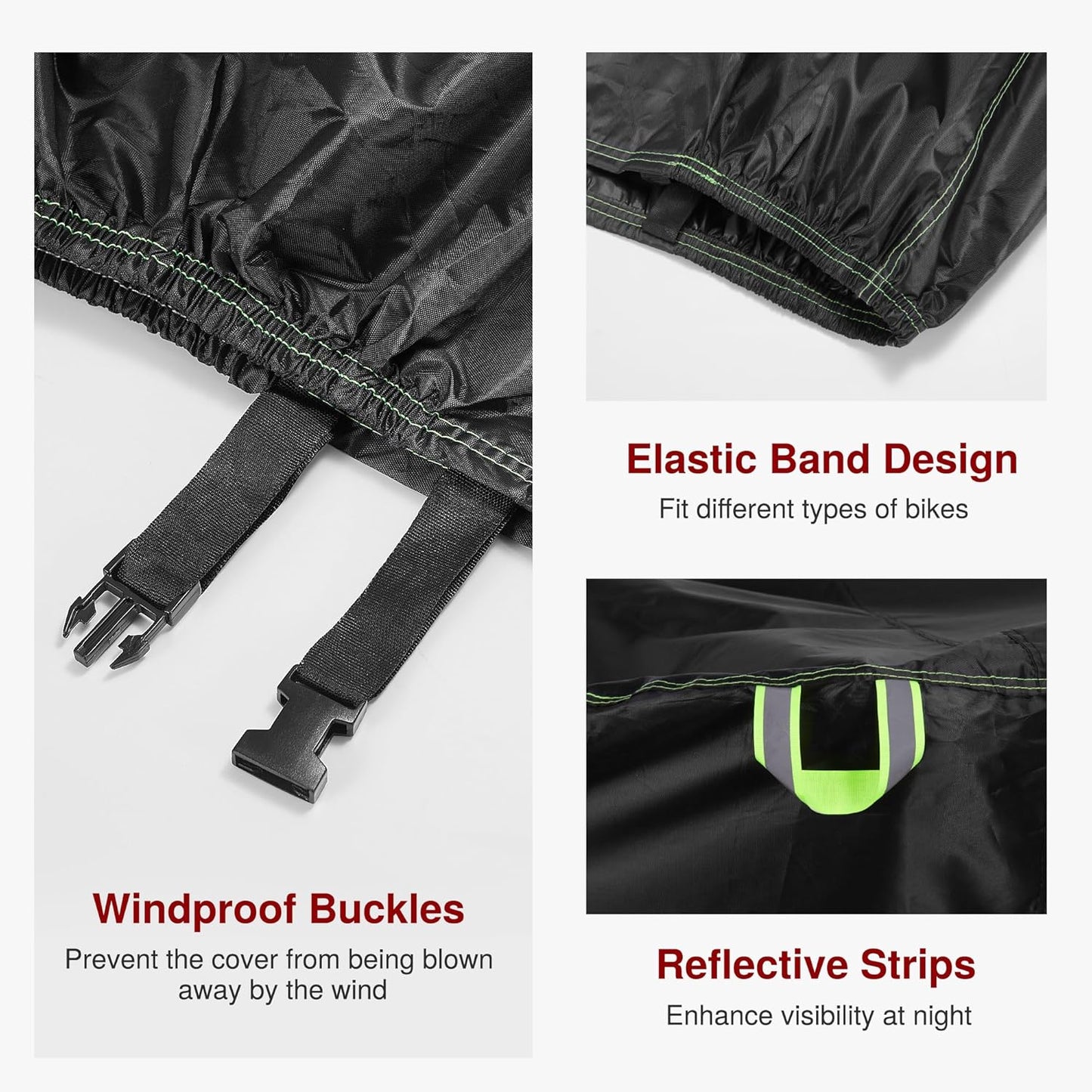 Puroma Bike Cover - 210D Waterproof Outdoor Storage for 1-3 Bikes | UV & Dust Protection with Lock Hole