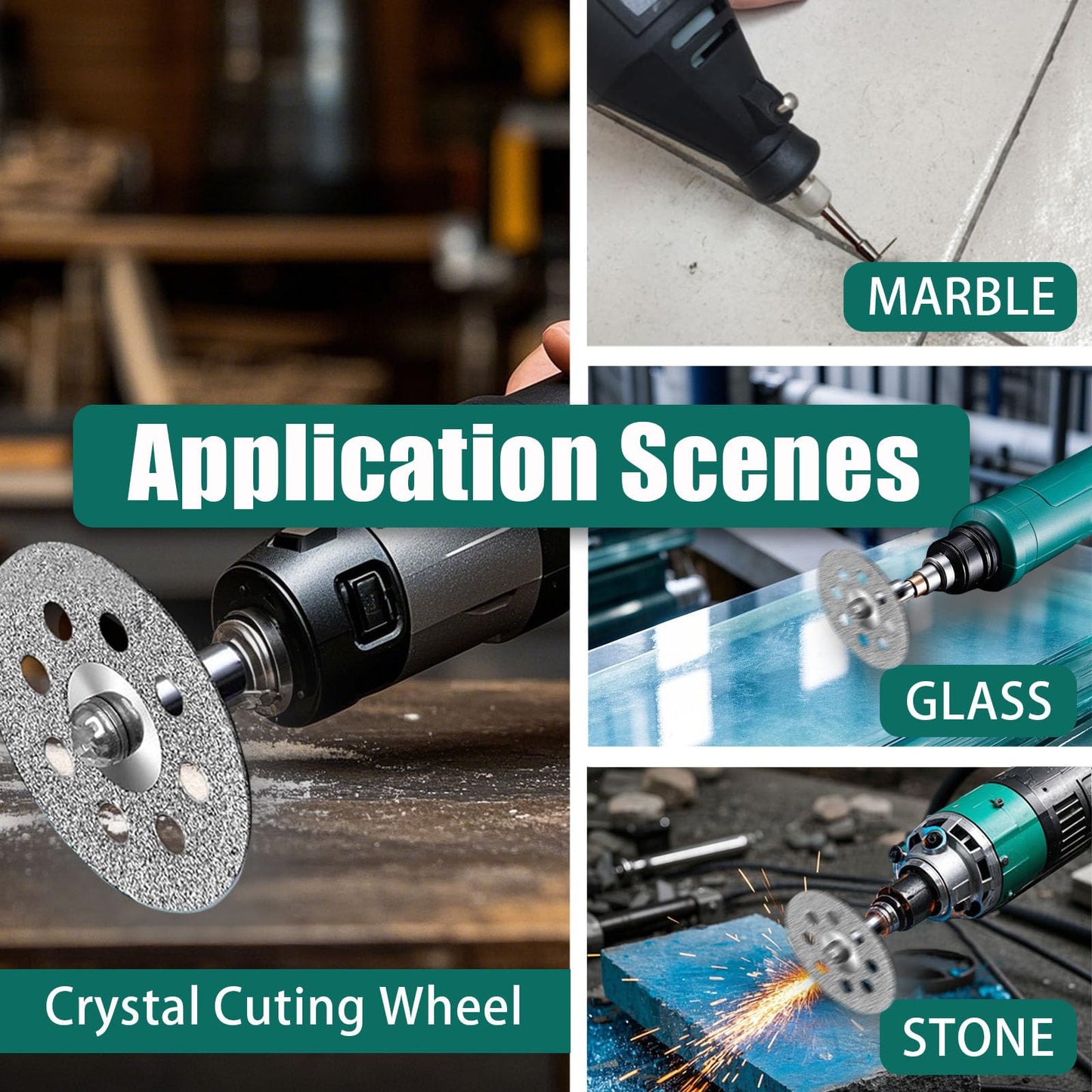 66Pcs Cutting Wheel Set for Dremel Rotary Tool 20Pcs Resin Cutting Discs 6Pcs HSS Circular Saw Blades 10Pcs 545 22mm Diamond Cutting Wheels 20Pcs Sanding Drum 8Pcs Shank and 2Pcs Screwdrivers