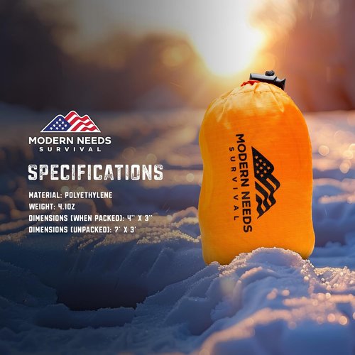 **MODERN NEEDS Emergency Sleeping Bag - Thermal Bivy Sack & Survival Blanket | Ideal for Outdoor Adventures**