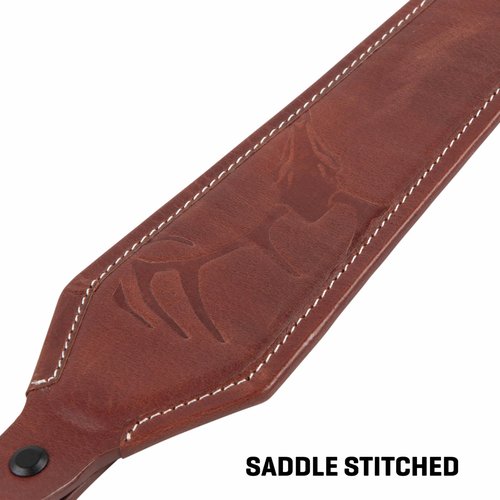 Allen Company Heritage Deer Deboss Leather Rifle Sling, Brown