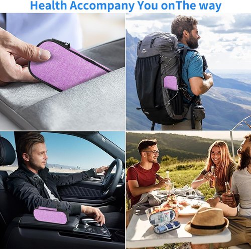 Insulin Pen Cooler Case by [Brand Name] - Travel-Friendly Insulated Bag with 2 Reusable Ice Packs | Purple