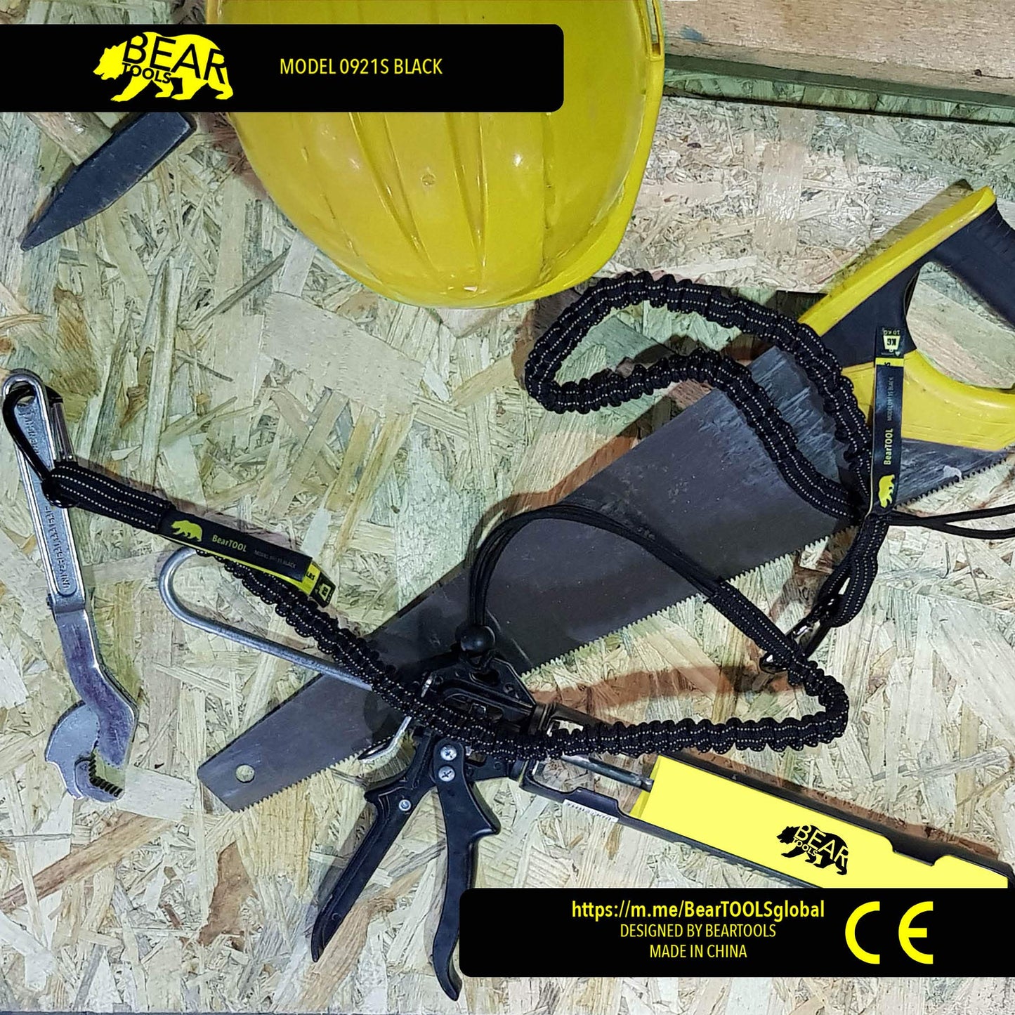 BearTOOLS Tool Lanyard with Single Carabiner and Adjustable Loop End, Standard Length, Maximum Weight Limit 8KG / 17.6lb, Aluminum Screw Lock Carabiner with Shock Cord Stopper, 0929S (10 Pack)