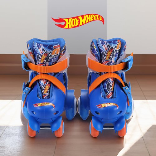 Hot Wheels Kids Trainer Skates - Light Up Wheels, ABEC 5 Bearings, Durable PVC Material, Foam Shoe Lining, Perfect for Active Fun and Adventures, US Size 9-12