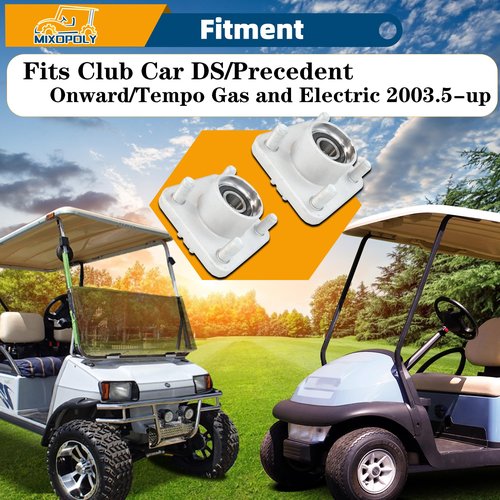 Mixopoly Golf Cart Front Wheel Hub Assembly 2 Pack for Club Car DS/Precedent/Onward/Tempo Gas and Electric 2003.5-up, Replacement Kit with Bearing/Oil Seal/Dust Cover, OEM# 102357701