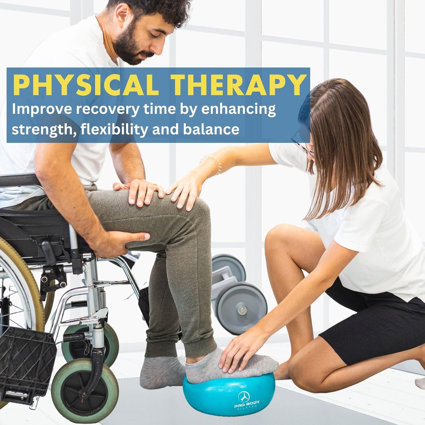 ProBody Pilates Ball - 9 Inch Small Exercise Ball for Stability, Core Workouts & Physical Therapy