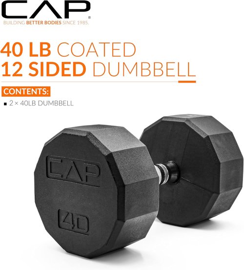 CAP Barbell Coated Dumbbell Weights - Versatile Pairs & Sets for Home Gym Fitness