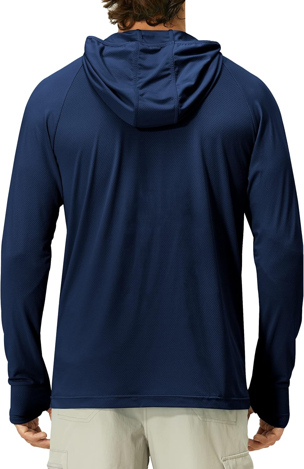 Skiennix Men's UPF 50+ Long Sleeve Sun Protection Hoodie - UV Fishing Rash Guard Shirt