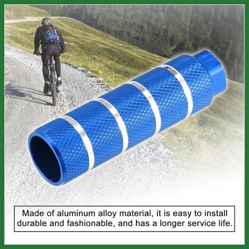 Motoforti 4pcs Aluminum Alloy Rear Foot Pegs Footrests Universal Blue for BMX MTB Bike Bicycle Fit 3/8 Inch Axles Long-Lasting