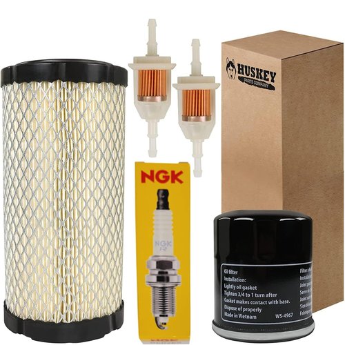 Huskey Tune Up Kit for Club Car Precedent 2004-2015 Gas Golf Cart with FE350 Kawasaki Motor, Includes Oil & Air Filter, NGK Spark Plug, 2X Fuel Filters