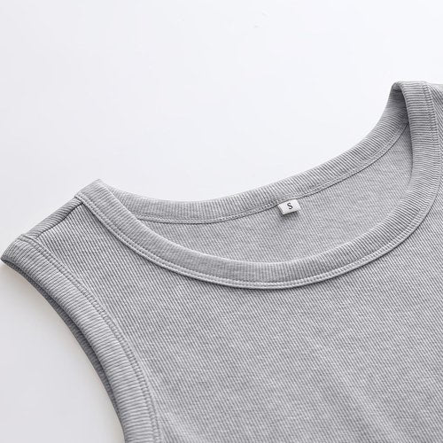 ANRABESS Women's Sleeveless High Neck Tank Top - Casual Slim Fit Ribbed Shirt for Summer Fashion