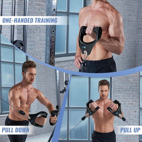 HXD-ERGO LAT Pulldown Bar - Ergonomic Grip Cable Attachment for Bicep & Tricep Workouts | Strength Training