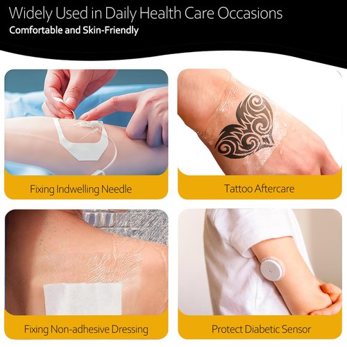 Transparent Film Dressing, 4"x 5" 30 Packs Clear Waterproof Bandage for Wound Care or IV Shield, Tattoo Aftercare Bandage, Scar Therapy, Adhesive Patches for Swimming, Showering, Wounds