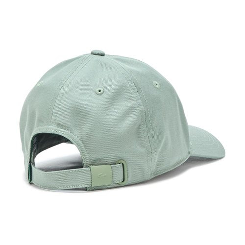 Lacoste Unisex Crocodile Badge Cotton Twill Cap, Green, One Size
